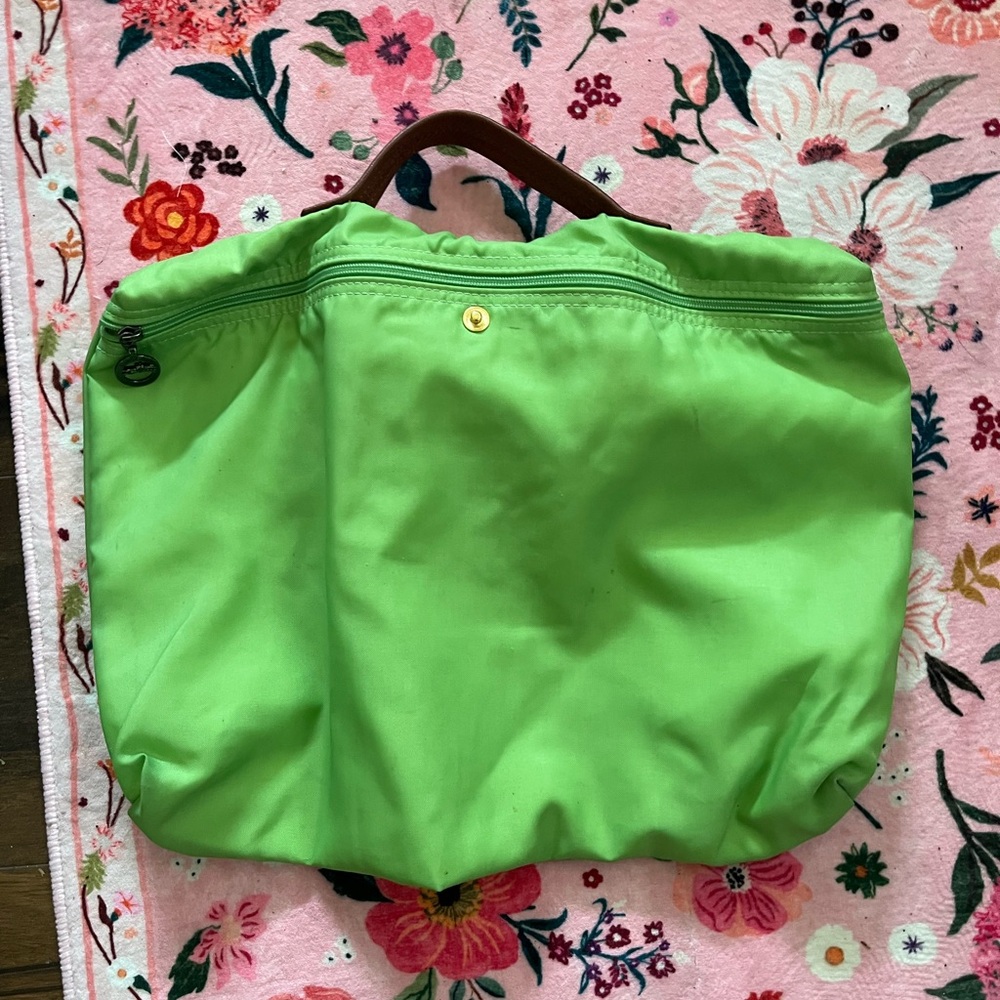 Long champ lime Green Women's Bag
